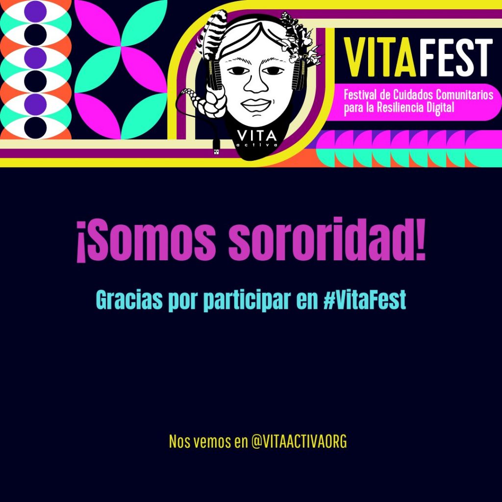 Somos sonoridad. Gracias por participar en el Vita Fest. Nos vemos en nuestras redes sociales arroba VitaActivaOrg